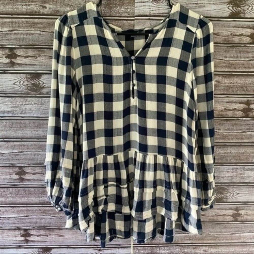 American Eagle‎ Plaid Blouse/Top Size XS